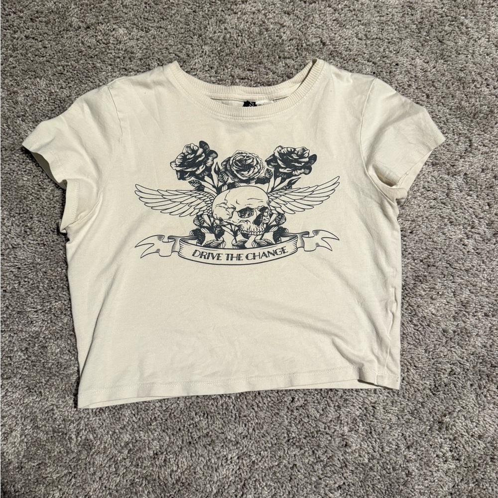 H&M Cream Graphic Tee